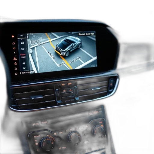 car, 3d render, close-up, view, dashboard, focusing, center, console transparent PNG cut-out