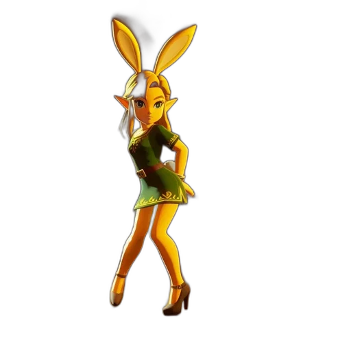 dress, staff, animal, pixel art, concept art, 3d render, fantasy art, golden transparent PNG cut-out