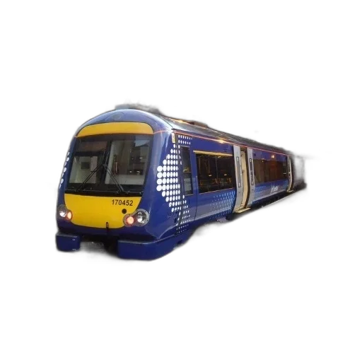 weapon, 3d render, photorealistic, blue, yellow, train, number, 170452 transparent PNG cut-out