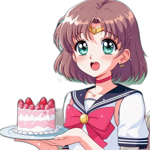 food, staff, weapon, crown, anime, vaporwave, pixel art, cartoon transparent PNG cut-out