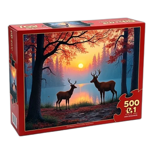 animal, photorealistic, 3d render, concept art, fantasy art, forest, sunset, fog transparent PNG cut-out