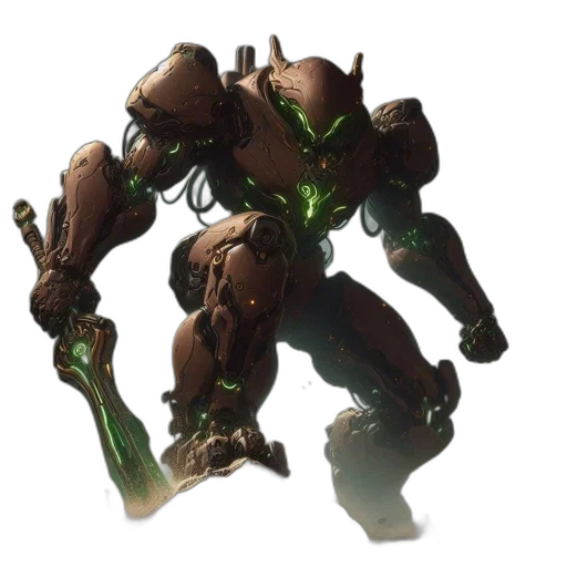 robot, weapon, creature, staff, concept art, 3d render, fantasy art, photorealistic transparent PNG cut-out
