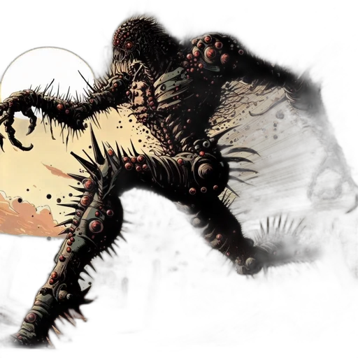 creature, animal, hair, dragon, concept art, comic book art, fantasy art, 3d render transparent PNG cut-out