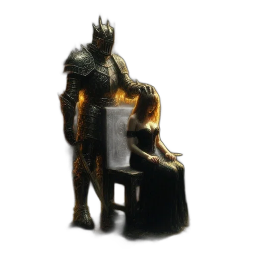 robot, furniture, crown, sword, concept art, 3d render, fantasy art, pixel art transparent PNG cut-out