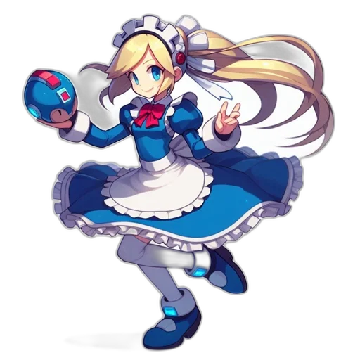 staff, dress, robot, weapon, anime, pixel art, concept art, cartoon transparent PNG cut-out