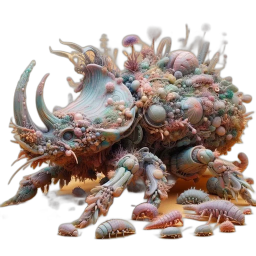 creature, dragon, animal, crown, 3d render, concept art, fantasy art, photorealistic transparent PNG cut-out