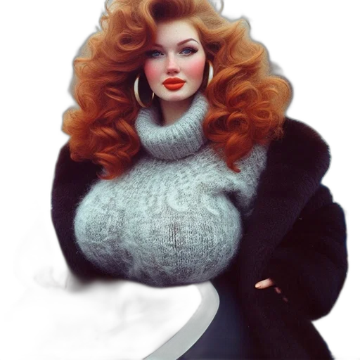 jacket, photorealistic, fantasy art, 3d render, concept art, snow, monochrome, stylish transparent PNG cut-out