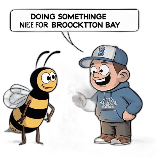 concept art, cartoon, two, animated, characters, large, striped, bee transparent PNG cut-out