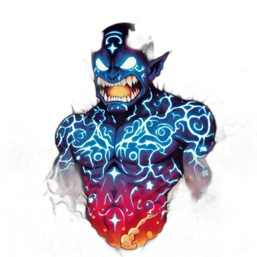 mask, robot, creature, concept art, comic book art, fantasy art, pixel art, blue transparent PNG cut-out