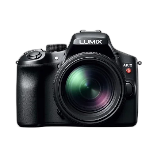 weapon, photorealistic, black, professional, camera, large, lens, displayed transparent PNG cut-out