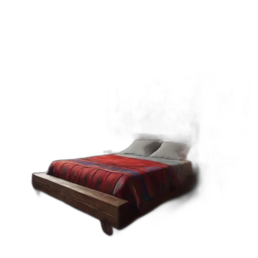 furniture, shoes, crown, staff, 3d render, photorealistic, concept art, fog transparent PNG cut-out