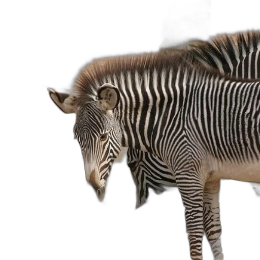 animal, creature, hair, weapon, photorealistic, 3d render, concept art, zebra transparent PNG cut-out