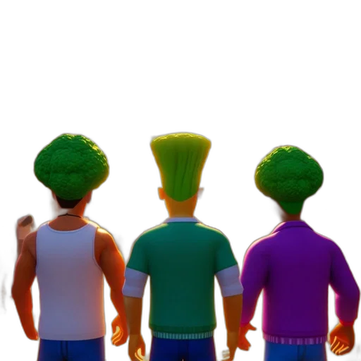hat, staff, crown, hair, 3d render, concept art, cartoon, pixel art transparent PNG cut-out