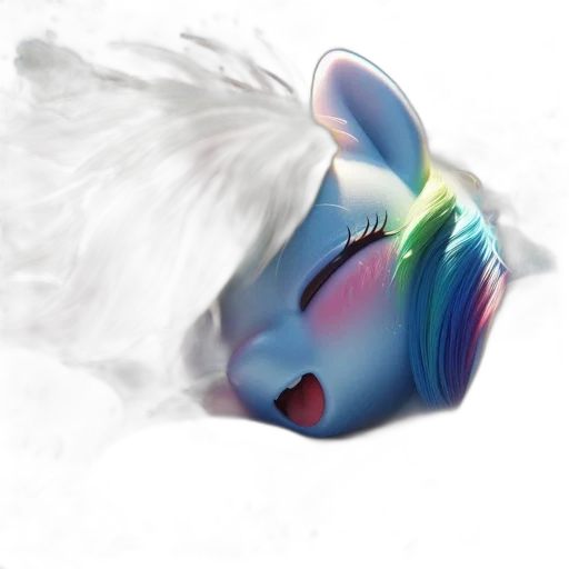 animal, creature, dragon, hair, photorealistic, concept art, 3d render, watercolor transparent PNG cut-out