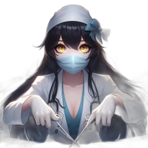 mask, staff, face, hat, anime, concept art, fantasy art, pixel art transparent PNG cut-out