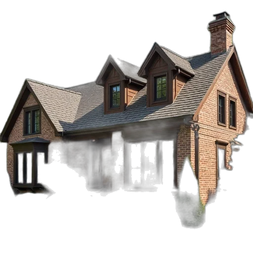 building, 3d render, photorealistic, concept art, pixel art, fog, city street, earth tones transparent PNG cut-out