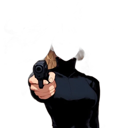 weapon, mask, jacket, staff, concept art, comic book art, cartoon, pixel art transparent PNG cut-out