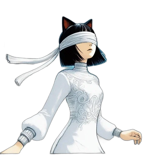 mask, hat, staff, dress, concept art, anime, comic book art, pixel art transparent PNG cut-out