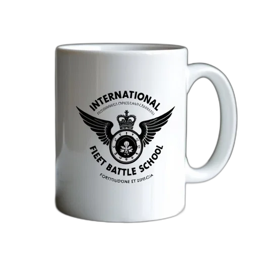 weapon, staff, white, mug, black, design, featuring, words transparent PNG cut-out