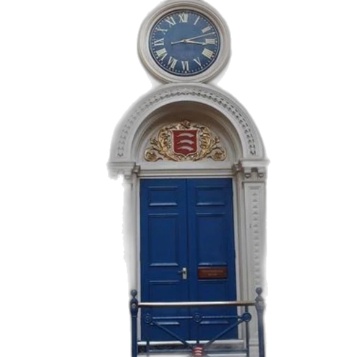 building, furniture, staff, 3d render, photorealistic, blue, door, gold transparent PNG cut-out