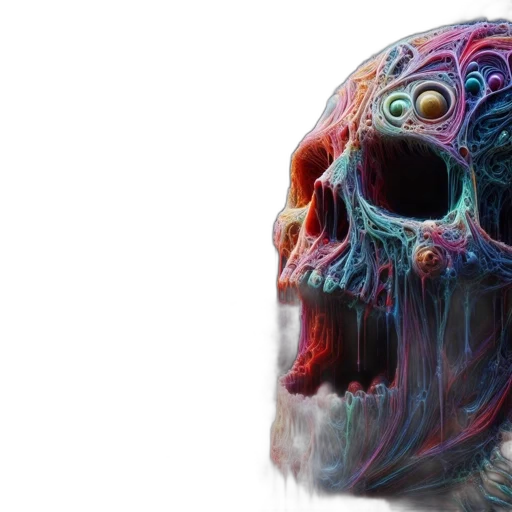 mask, face, creature, hair, 3d render, concept art, photorealistic, watercolor transparent PNG cut-out