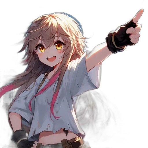 staff, weapon, sword, jacket, anime, pixel art, concept art, cartoon transparent PNG cut-out