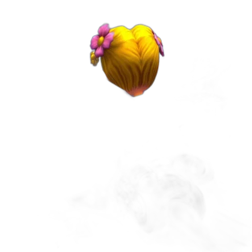 flower, crown, hair, dragon, concept art, 3d render, pixel art, photorealistic transparent PNG cut-out