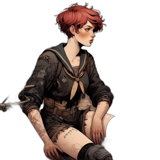 staff, weapon, dress, concept art, fantasy art, pixel art, comic book art, dark transparent PNG cut-out