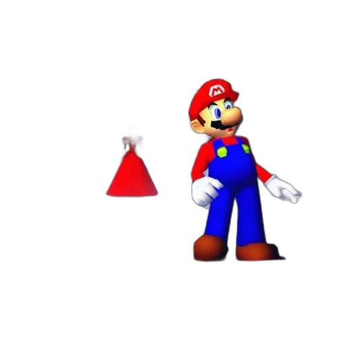 hat, umbrella, staff, weapon, pixel art, 3d render, concept art, vaporwave transparent PNG cut-out