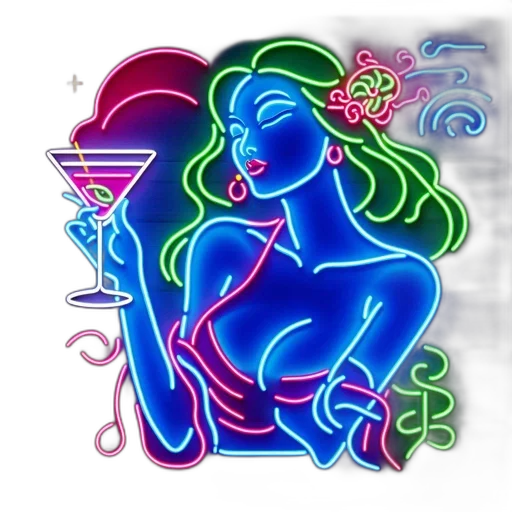 jewelry, vaporwave, fantasy art, cartoon, pixel art, neon lights, neon, artwork transparent PNG cut-out