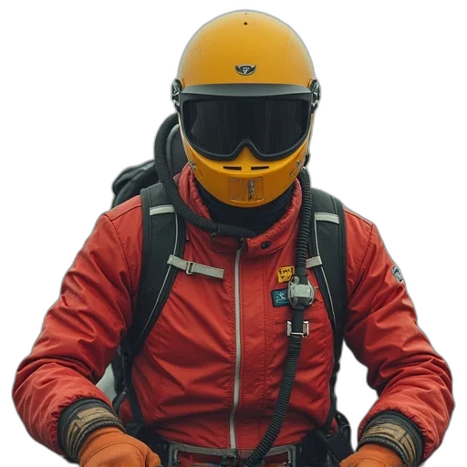jacket, staff, mask, face transparent PNG cut-out