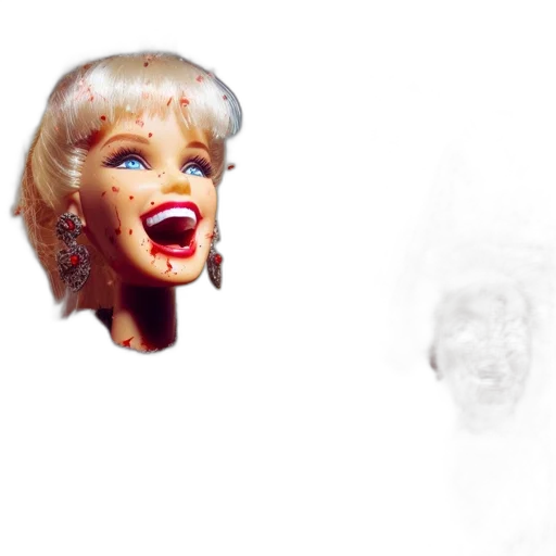 face, mask, robot, creature, 3d render, photorealistic, concept art, vaporwave transparent PNG cut-out