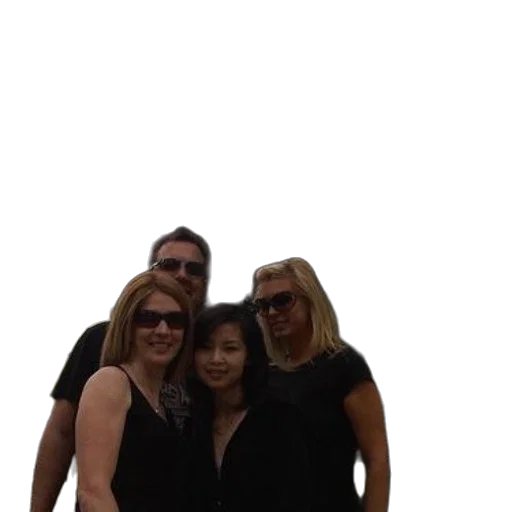 staff, robot, dress, 3d render, four, people, pose, picture transparent PNG cut-out
