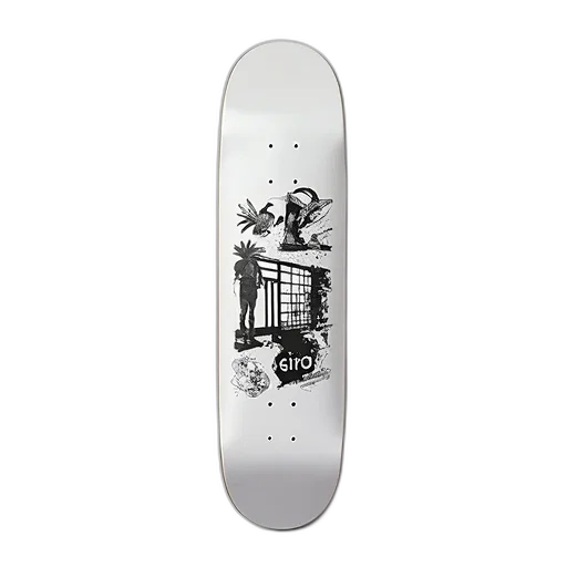 robot, cartoon, concept art, photorealistic, white, skateboard, black, graphic transparent PNG cut-out