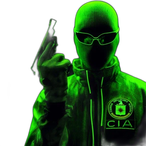 jacket, 3d render, concept art, comic book art, cyberpunk, green, individual, donning transparent PNG cut-out