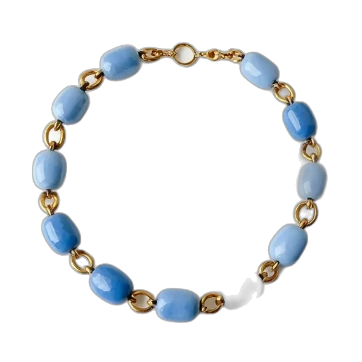jewelry, crown, blue, pastel, white, porcelain, necklace, oval transparent PNG cut-out