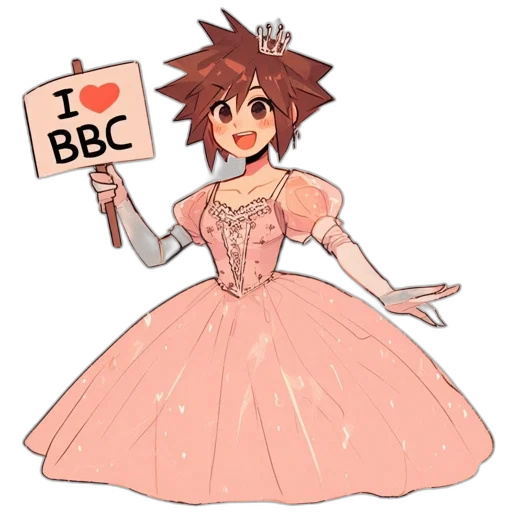 dress, crown, robot, cartoon, anime, concept art, pixel art, animated transparent PNG cut-out