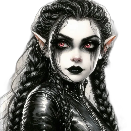 dragon, fantasy art, concept art, comic book art, photorealistic, dark, female, character transparent PNG cut-out