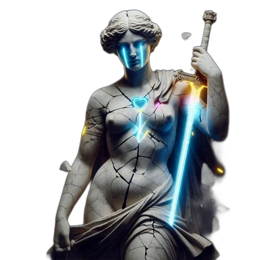 dress, staff, sword, jewelry, concept art, 3d render, fantasy art, cyberpunk transparent PNG cut-out
