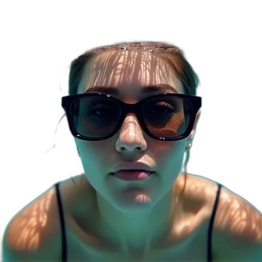 face, creature, mask, hair, 3d render, photorealistic, vaporwave, cyberpunk transparent PNG cut-out