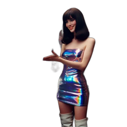 dress, robot, jacket, 3d render, concept art, pixel art, vaporwave, outer space transparent PNG cut-out