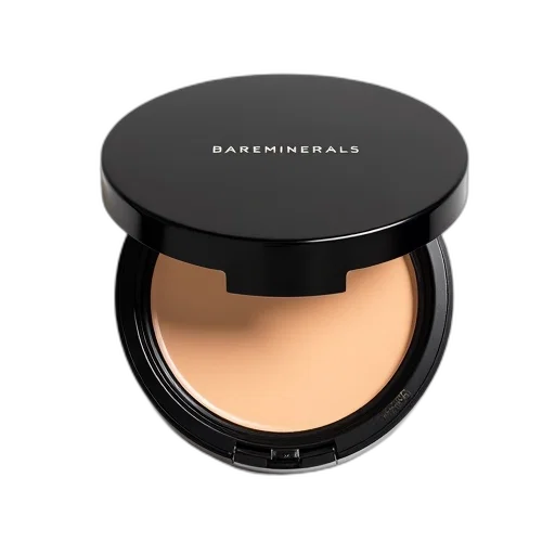 monochrome, compact, powder, foundation, black, lid, clear, label transparent PNG cut-out