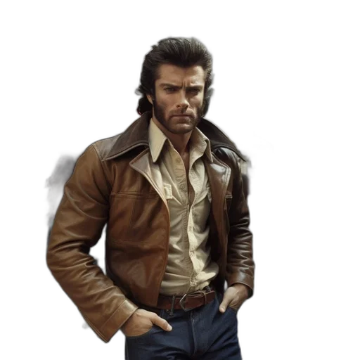 jacket, concept art, photorealistic, 3d render, comic book art, earth tones, rugged-looking, man transparent PNG cut-out