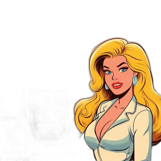 comic book art, cartoon, concept art, fantasy art, earth tones, golden, monochrome, blonde transparent PNG cut-out