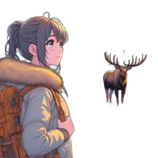 animal, creature, jacket, weapon, concept art, anime, watercolor, fantasy art transparent PNG cut-out