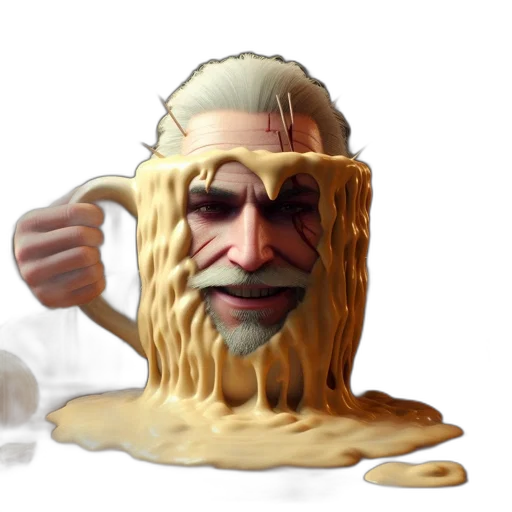 food, mask, face, staff, 3d render, concept art, fantasy art, pixel art transparent PNG cut-out