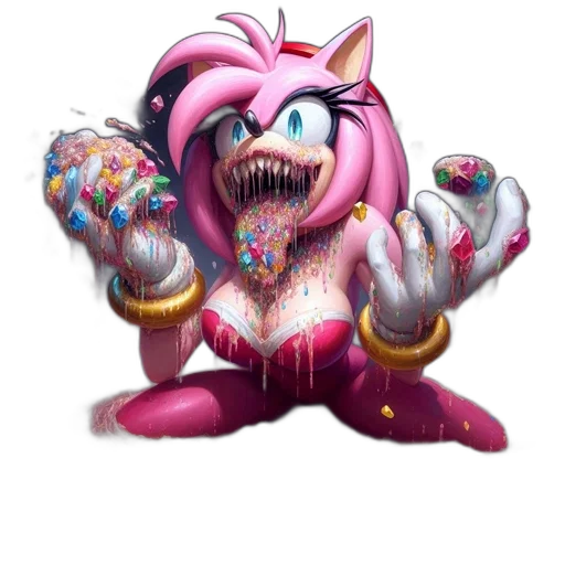 creature, weapon, concept art, pixel art, 3d render, vaporwave, animated, hedgehog transparent PNG cut-out