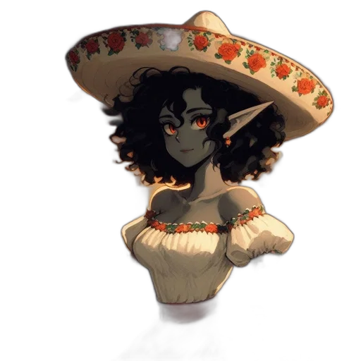 hat, staff, mask, jewelry, fantasy art, concept art, watercolor, pixel art transparent PNG cut-out