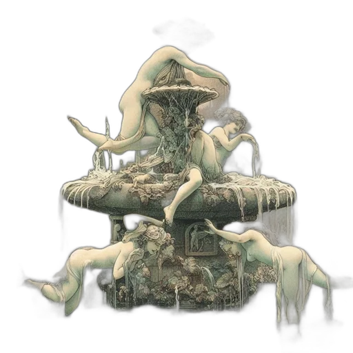 crown, hat, furniture, creature, concept art, fantasy art, 3d render, watercolor transparent PNG cut-out
