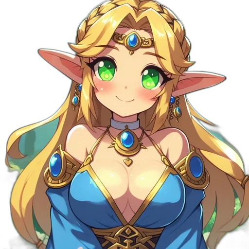 crown, staff, face, dress, fantasy art, pixel art, concept art, anime transparent PNG cut-out